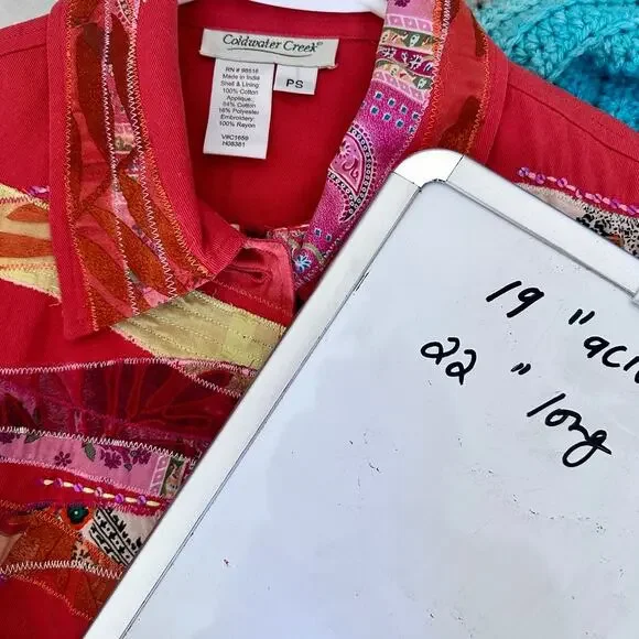 Coldwater Creek Jacket Size Petite Small Embellished Beaded Embroidered Boho - Picture 13 of 13